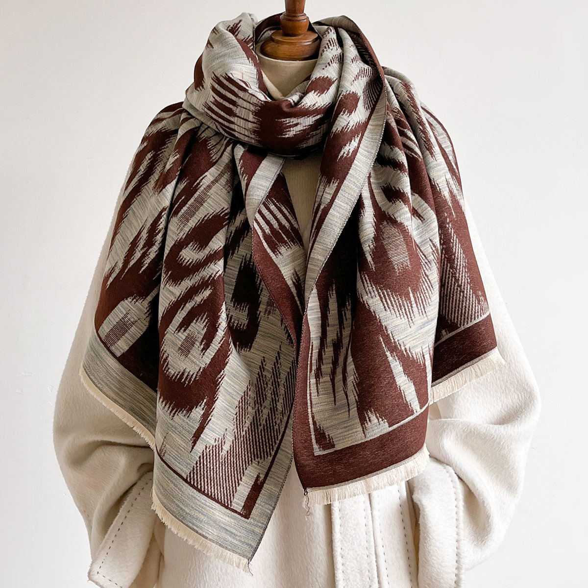 Damski szal z imitacji kaszmir – Pashmina Wrap Large recenzja i cena