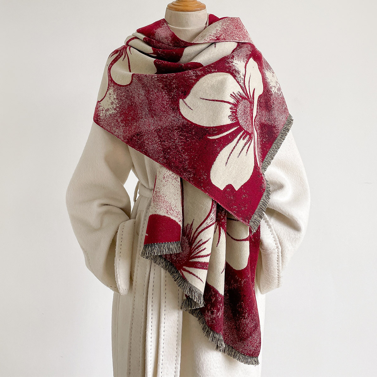 Damski szal z imitacji kaszmir – Pashmina Wrap Large recenzja i cena