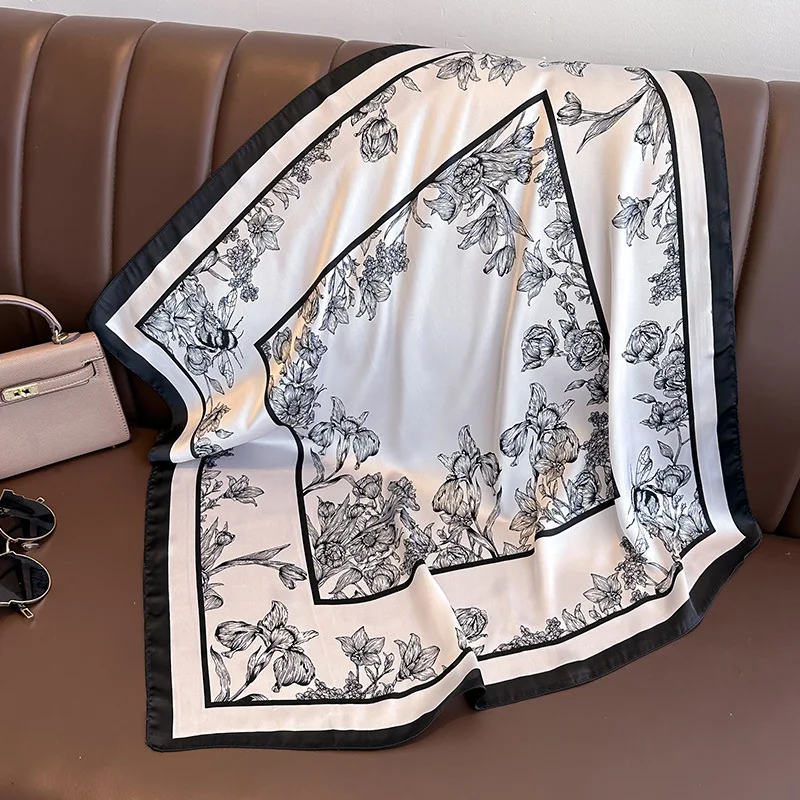 70*70cm luksusowy kwiatowy nad – Scarf Silk Square recenzja i cena