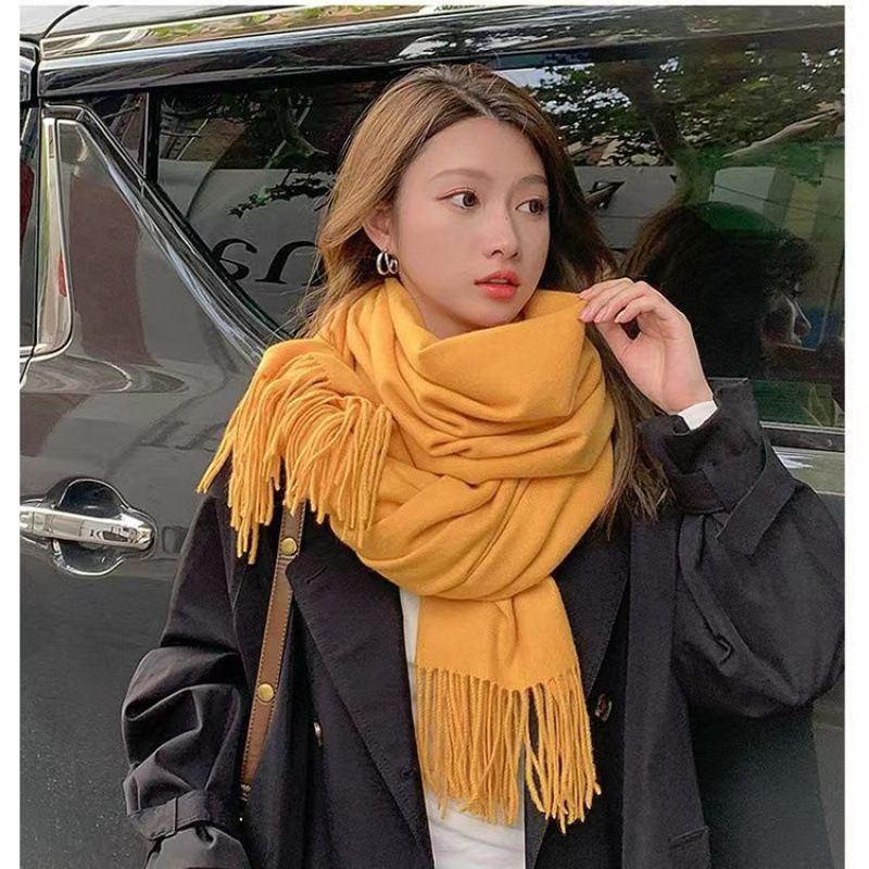 Jednokolorowy szal z imitacji  – Pashmina Wrap Large recenzja i cena