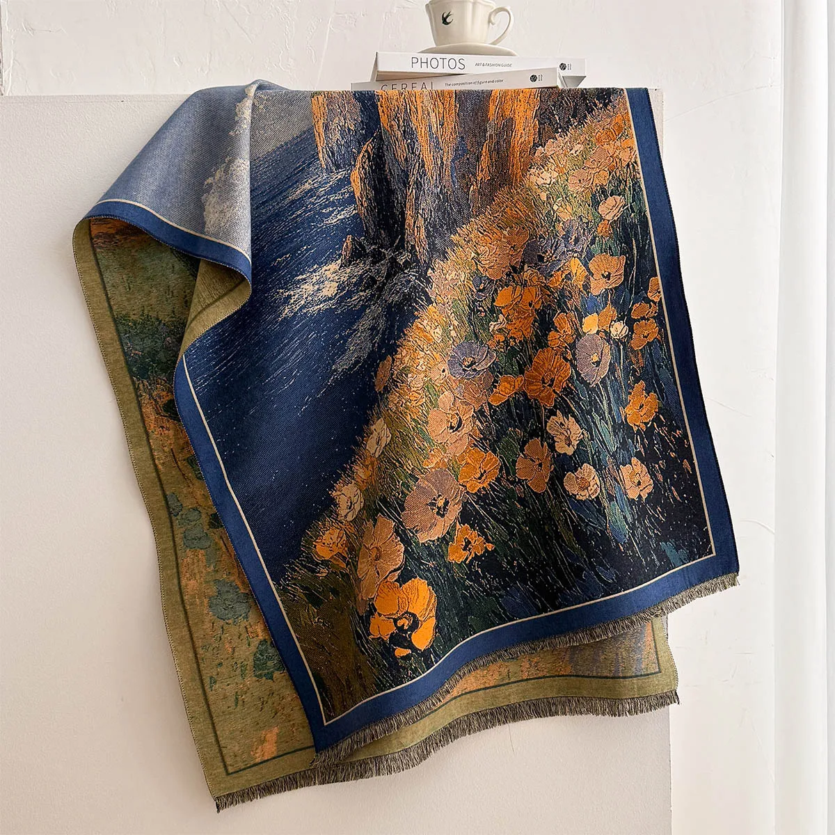 Szal damski imitujący kaszmir, – Pashmina Wrap Large recenzja i cena